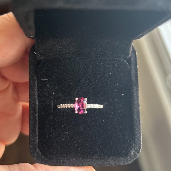 Certified Natural Tourmaline - 0.722 carat gemstone 18kt Gold & Silver Ring - Picture 4 of 5